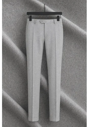 Pantalon Gris Clair Flanelle — sur mesure — Costume Privé Paris
