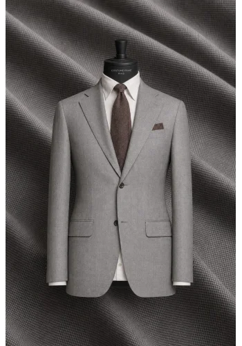 Costume Gris Prince de Galles clair — sur mesure — Costume Privé Paris