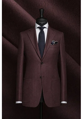 Blazer Bordeaux Flanelle — sur mesure — Costume Privé Paris