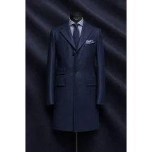 Manteau Bleu Nuit — sur mesure — Costume Privé Paris