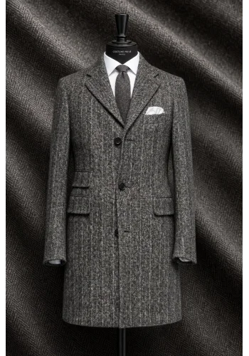 Manteau Gris Anthracite — sur mesure — Costume Privé Paris
