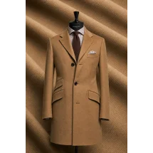 Manteau Camel Cachemire — sur mesure — Costume Privé Paris