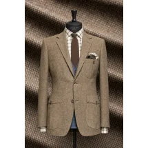 Blazer Marron Tweed — sur mesure — Costume Privé Paris