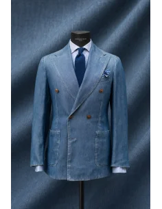 Blazer Croisé bleu denim