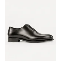 Chaussures Richelieu one cut noir — profil — Costume Privé Paris