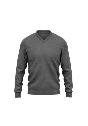 Pull col V gris