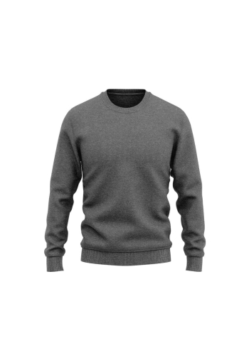 Pull col rond gris