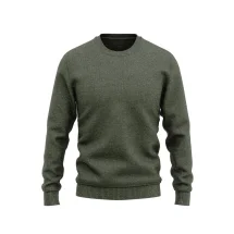 Pull col rond vert olive | Costume Privé Paris