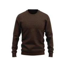 Pull col rond marron | Costume Privé Paris