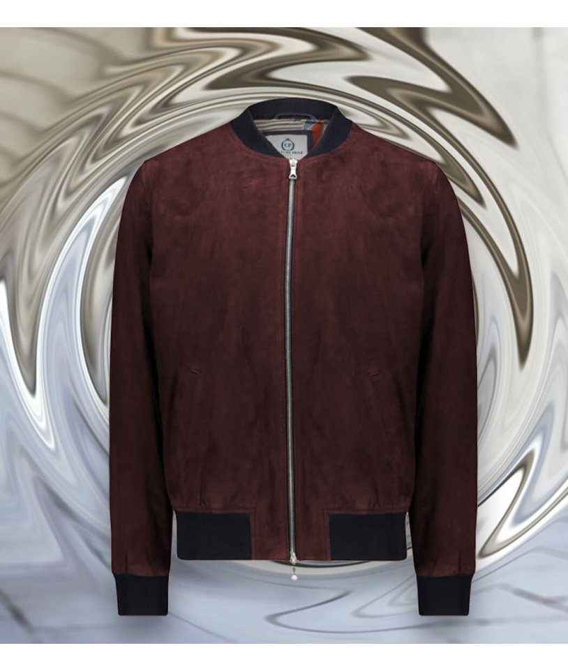 Blouson Suede bordeaux MA1 Steve