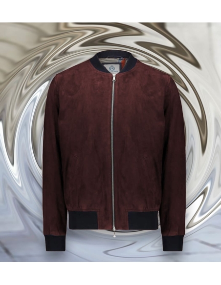 Blouson Suede bordeaux MA1 Steve