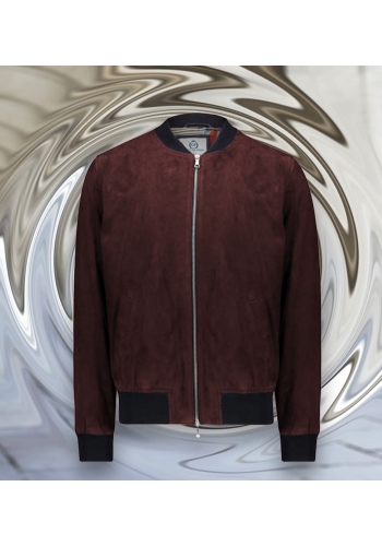 Blouson Suede bordeaux MA1 Steve