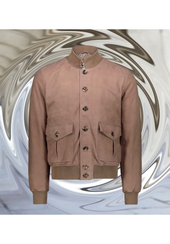 Blouson Nubuck beige A1 Cary | Veste cuir velours homme