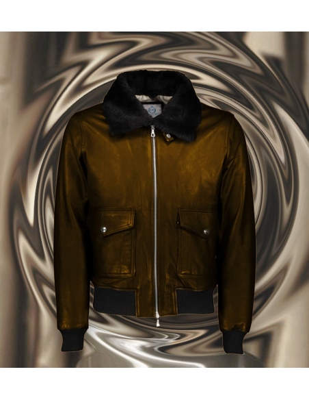Blouson Cuir Marron Glacé G1 Paul