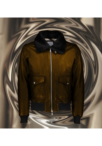 Blouson Cuir Marron Glacé G1 Paul