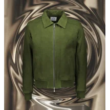 Blouson Nubuck vert olive A2 John | Costume Privé Paris