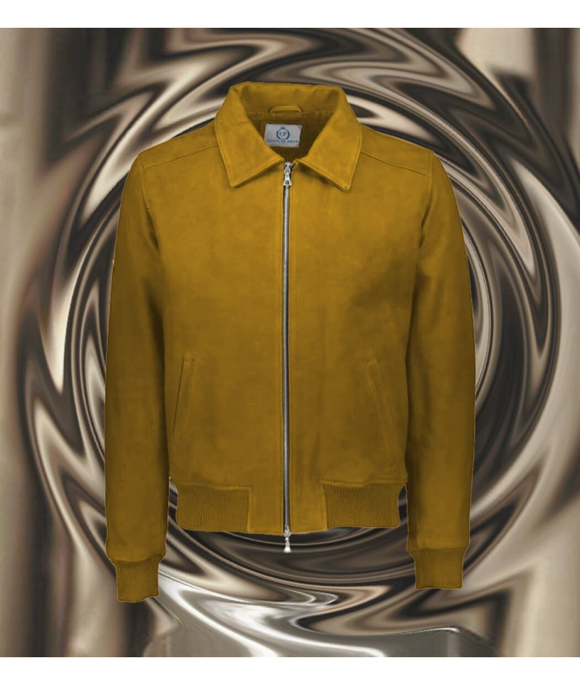 Blouson Nubuck marron ocre A2 John