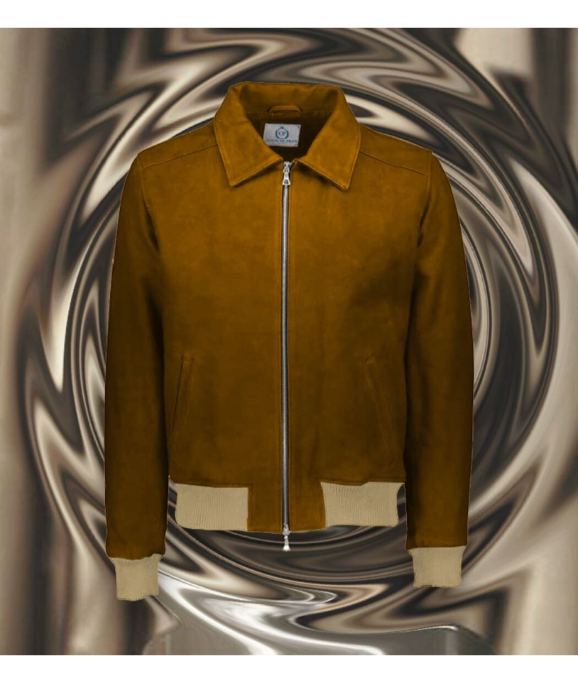 Blouson Nubuck marron moyen A2 John