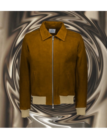 Blouson Nubuck marron moyen A2 John