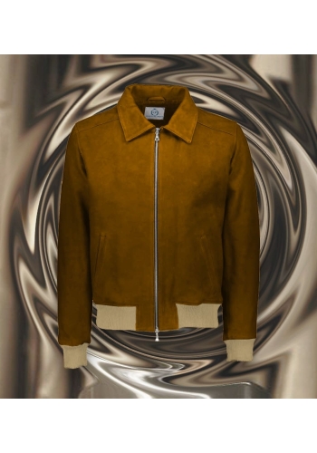 Blouson Nubuck marron moyen A2 John