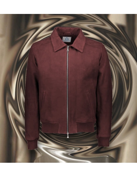 Blouson Nubuck bordeaux A2 John – Printemps-été élégant