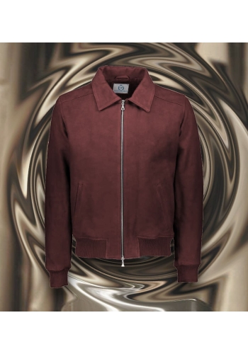 Blouson Nubuck Bordeaux A2 John : L'Élégance Premium Été
