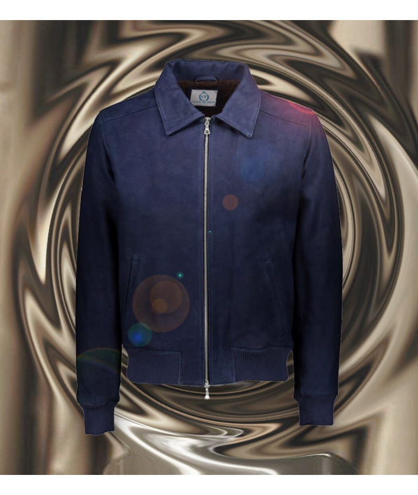 Blouson Nubuck Bleu Nuit A2 John : L'Élégance Premium Été