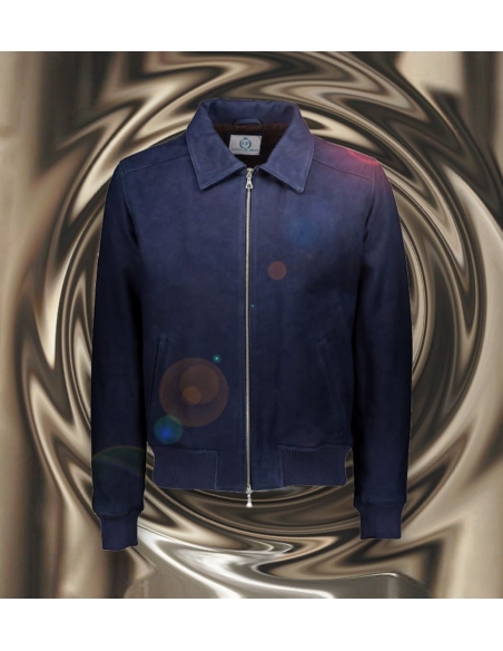 Blouson Nubuck bleu nuit A2 John – Printemps-été élégant