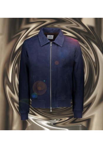 Blouson Nubuck Bleu Nuit A2 John : L'Élégance Premium Été