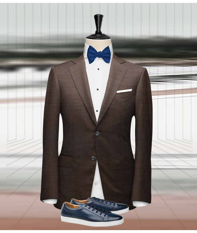 Costume mariage marron champêtre