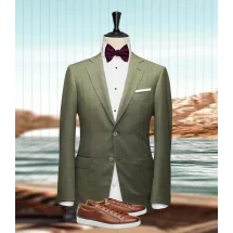 Ce costume de mariage vert clair champêtre sublime votre