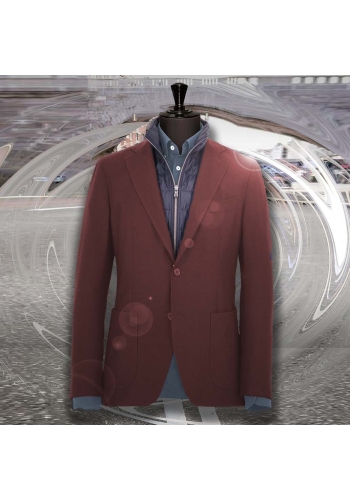 Veste bordeaux plastron amovible