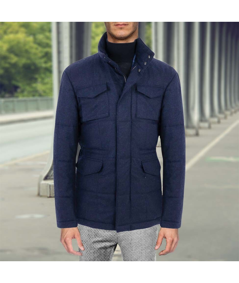 Parka matelassée bleu marine