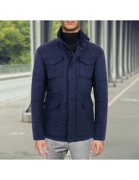 Parka matelassée bleu marine