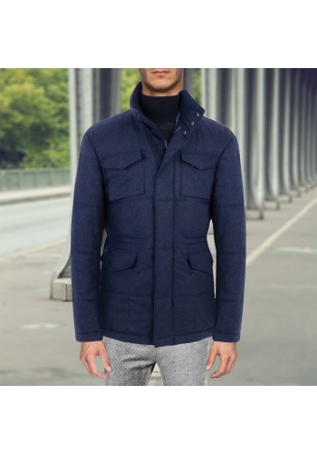 Parka matelassée bleu marine