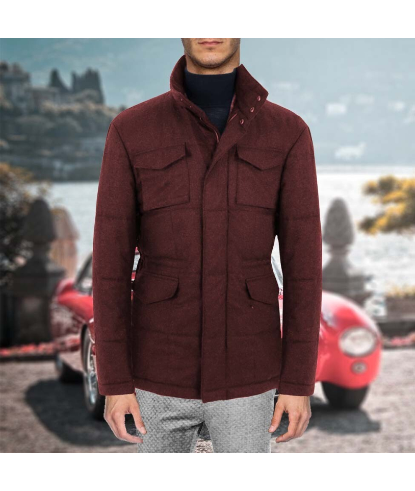 Parka matelassée bordeaux