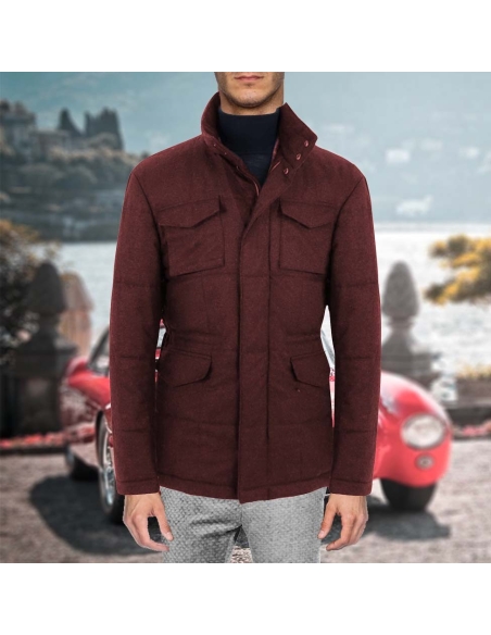 Parka matelassée bordeaux