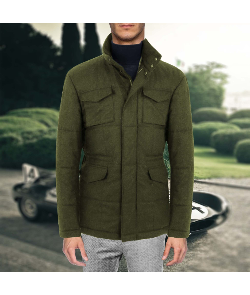 Parka matelassée vert kaki