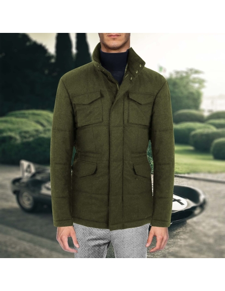 Parka matelassée vert kaki