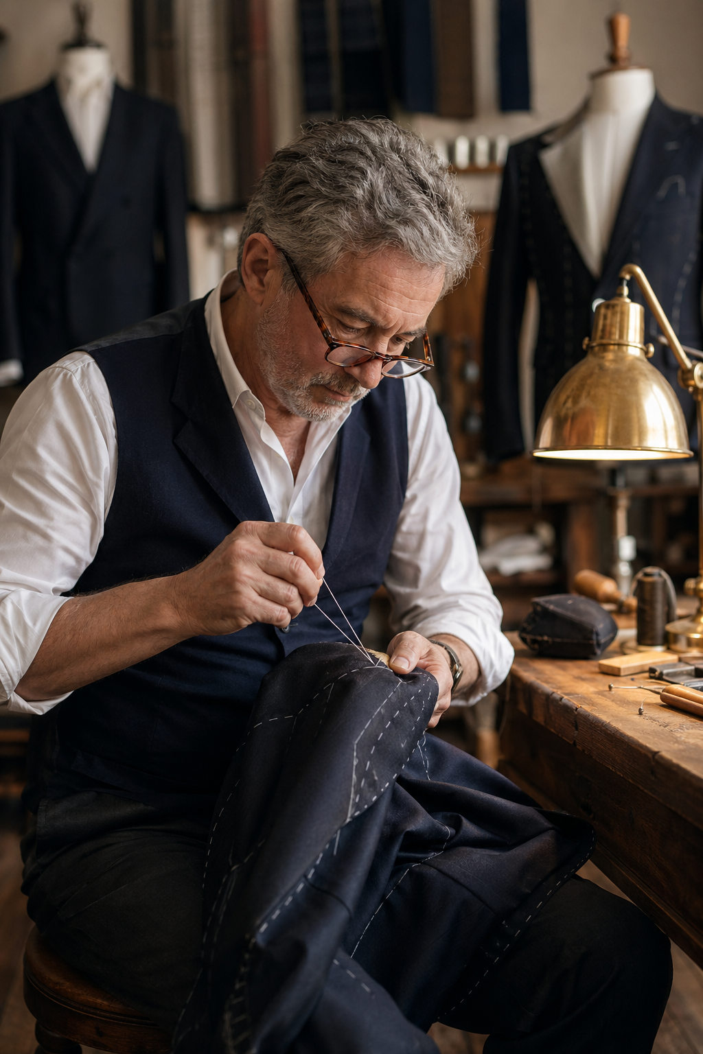 Atelier de tailleur Costume Privé Paris — Votre costume croisé sur mesure à proche de chez moi — costume croise sur mesure proche de chez