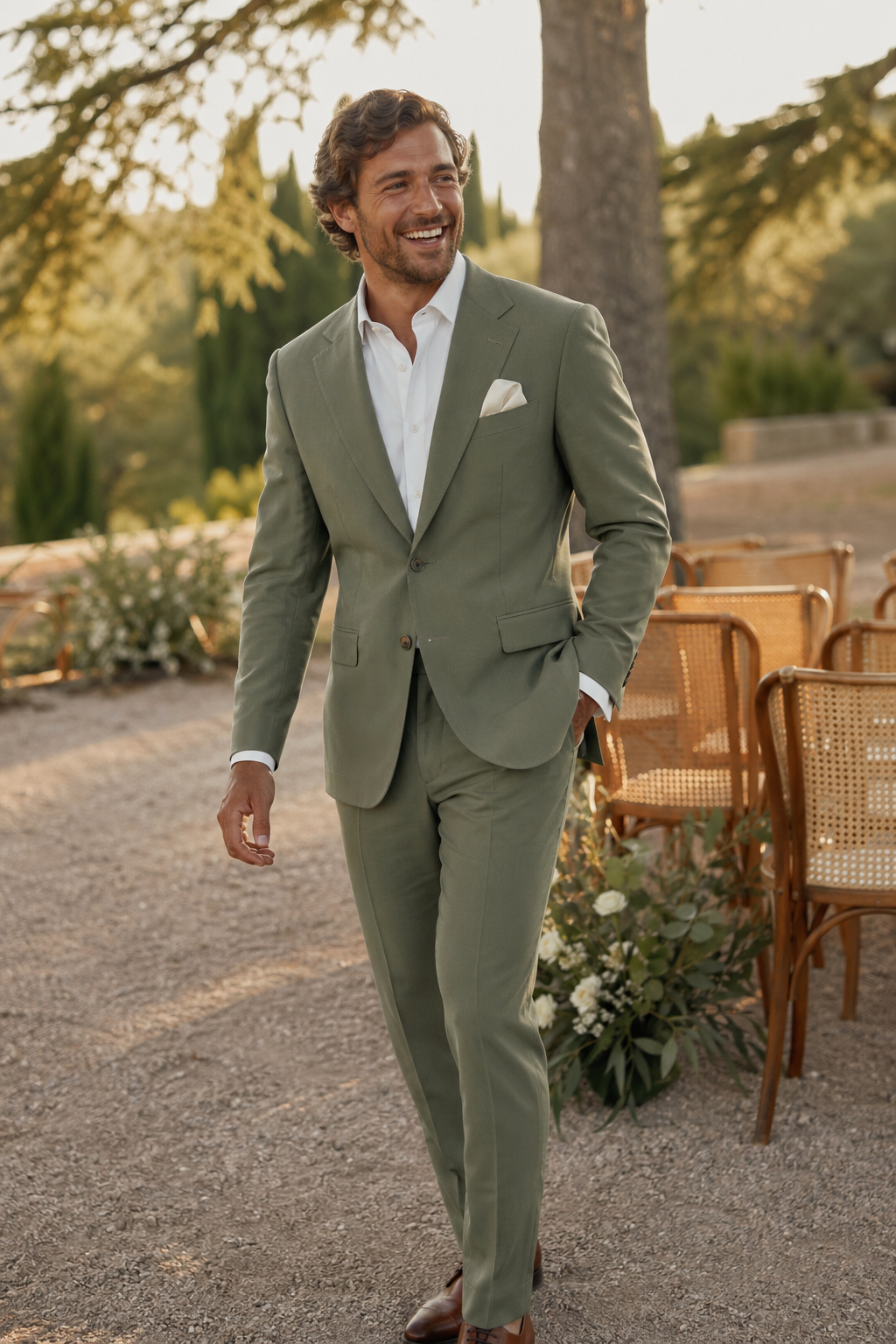 Marié en costume sur mesure — Pourquoi le costume mariage sur mesure change tout — costume mariage couleur tendance