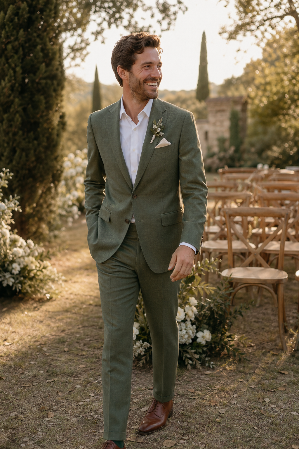 Marié en costume sur mesure — Les règles d’or d’un smoking mariage homme en couleur — smoking mariage homme couleur originale