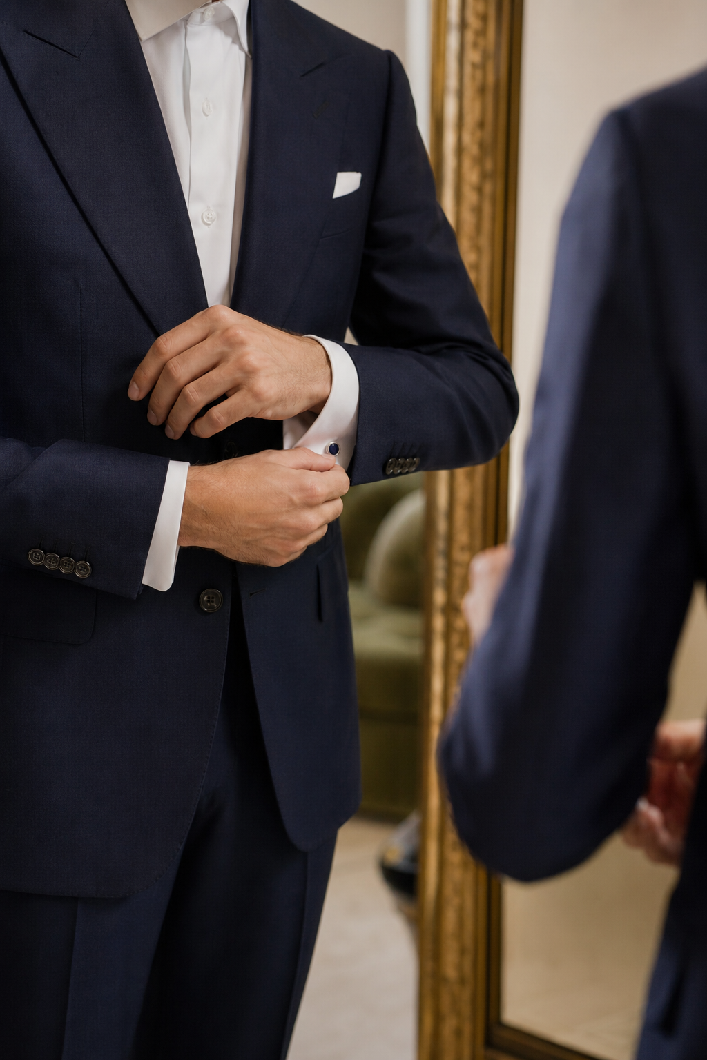Détail accessoire costume sur mesure — Pointure et largeur : la vérification qui évite les allers-retours — chaussure de ville homme elegance confor