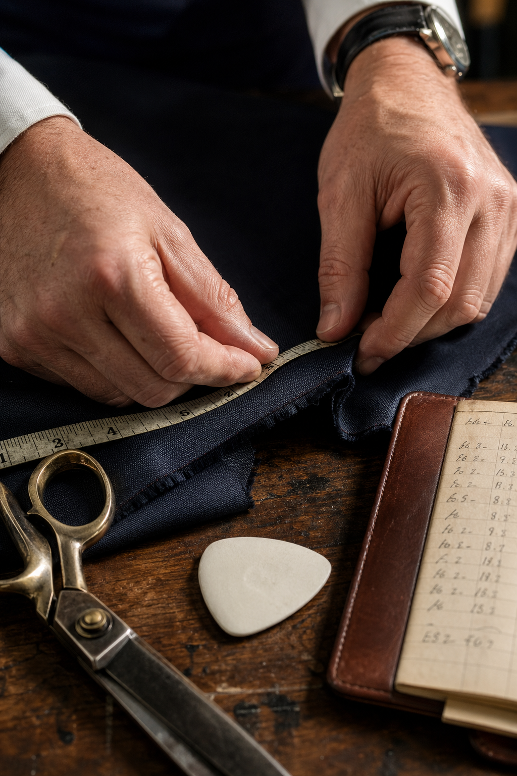 Détail finition costume sur mesure — Col châle ou cran aigu : les deux codes du smoking — guide smoking homme luxe paris