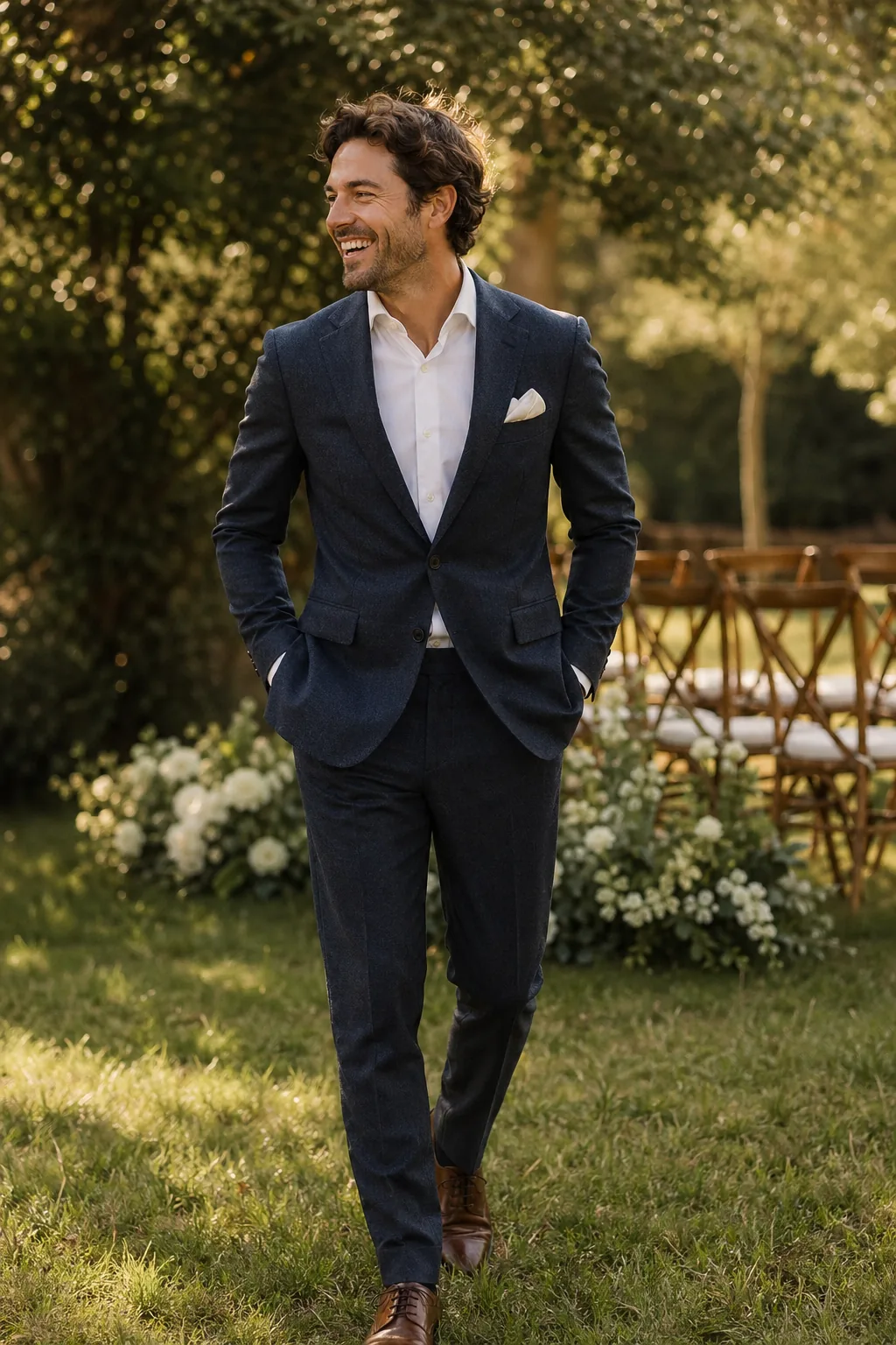 Marié en costume sur mesure — Accords et règles — costume flanelle homme sur mesure