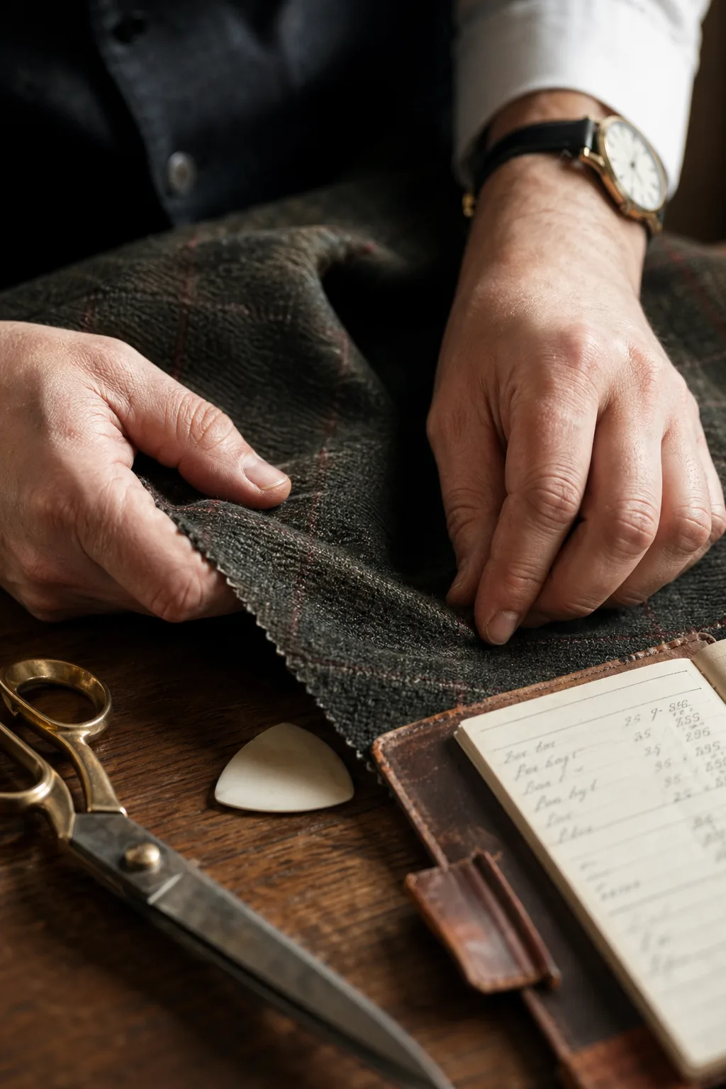 Détail finition costume sur mesure — Nos pièces flanelle — costume flanelle homme sur mesure