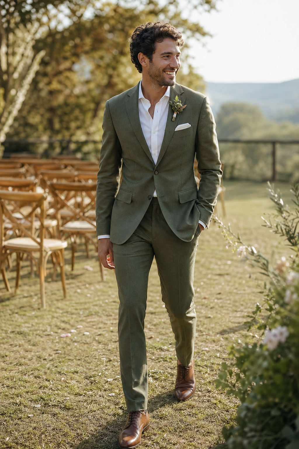 Marié en costume sur mesure — Le principe d'harmonie père-fils — costume pere du marie paris
