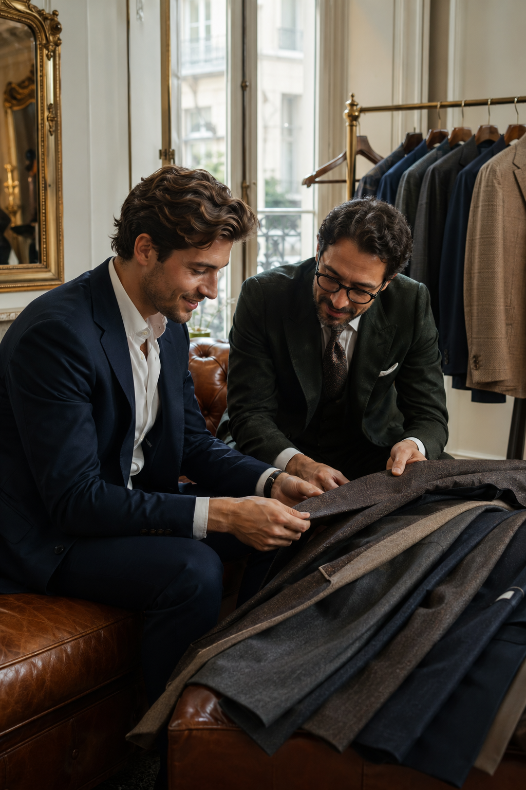 Découverte costume en salon privé — Les matières et les accords — boutons de manchette homme