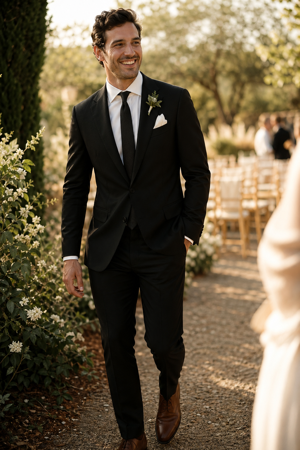 Marié en costume sur mesure — Les trois contextes où le costume noir s'impose — costume noir ceremonie homme