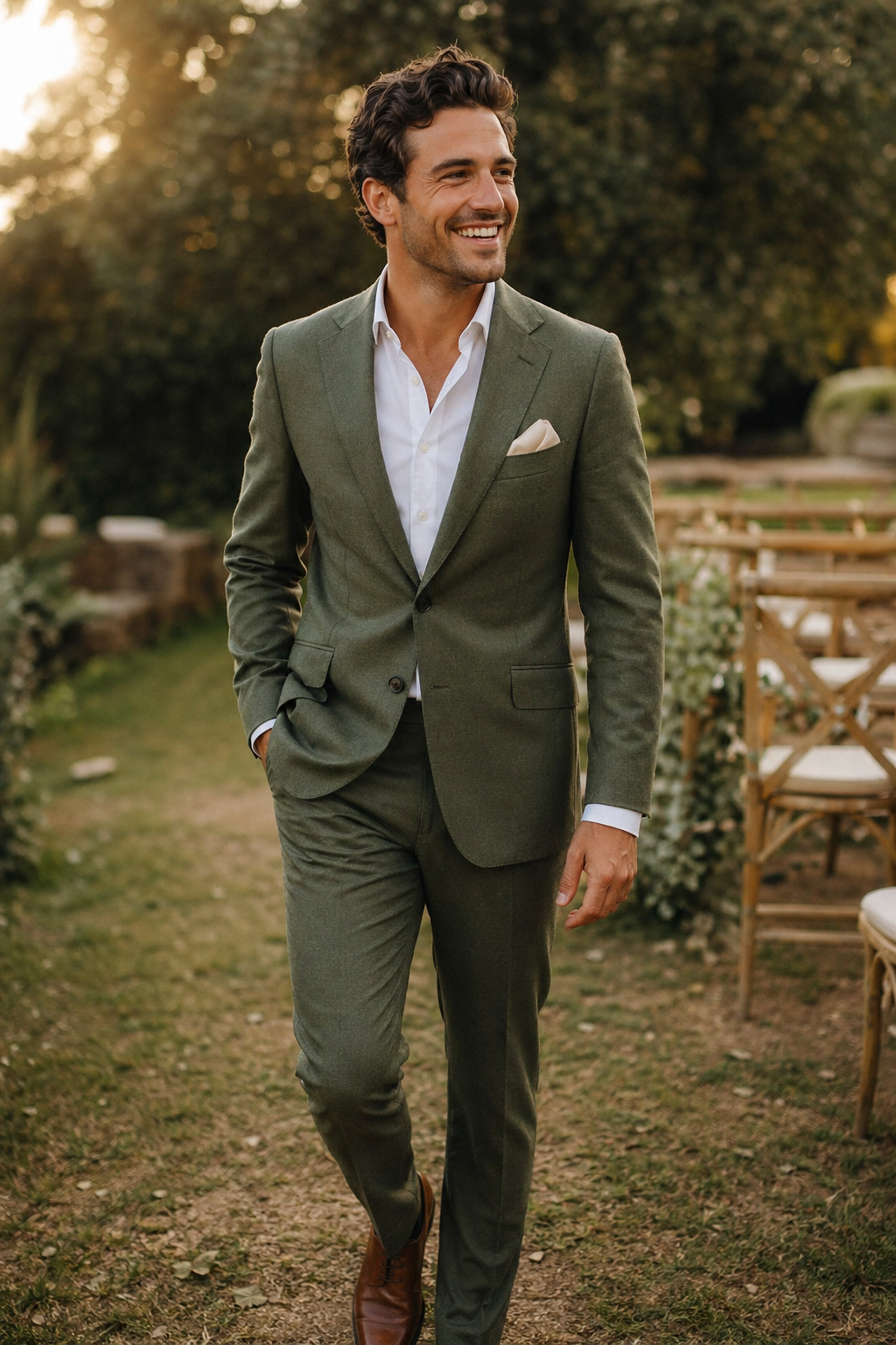 Marié en costume sur mesure — Délais & essayages : une méthode claire — dans la presse costume sur mesure